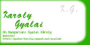 karoly gyalai business card