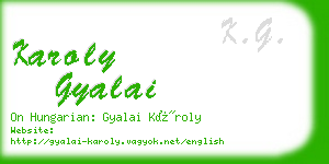 karoly gyalai business card